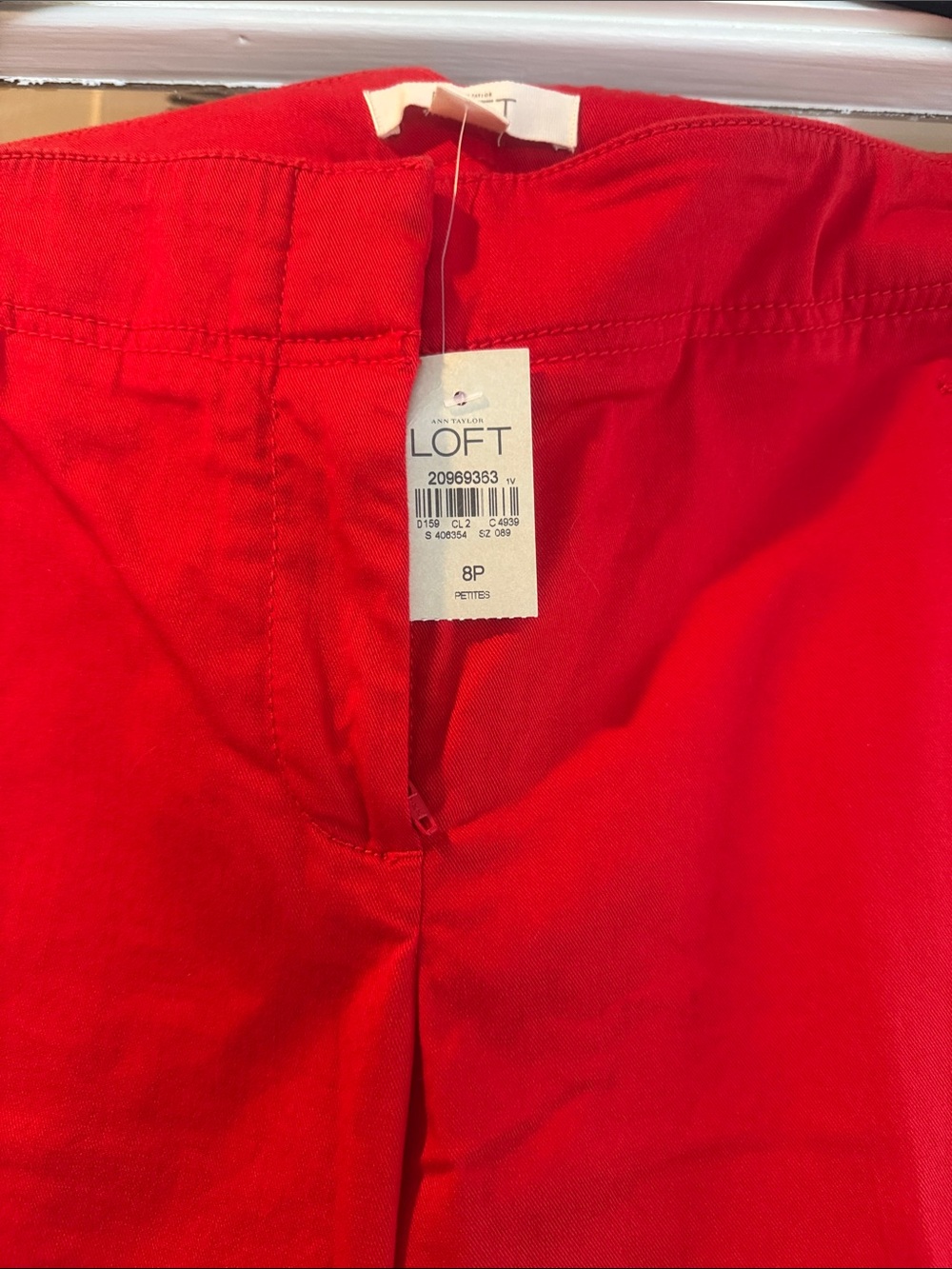 LOFT Red Wide-Leg Sailor Pants - Picture 2 of 4
